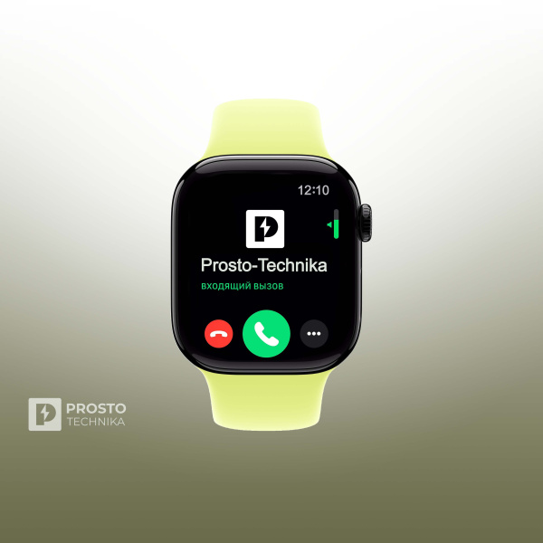Apple Watch S11 46mm Jet Black Sport Band Neon Yellow M/L